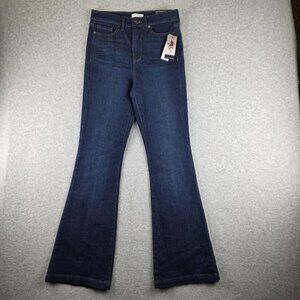 SOFIA Jeans Melisa Flare Jeans Womens 4 Blue Dark Wash High Rise Flared